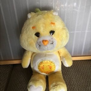 Lemon yellow sunshine care bear with tush tags